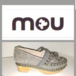 Mou suede clog shoe size 6m